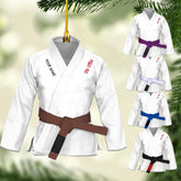 MoonArt Personalized Jiu Jitsu Ornament Brazilian Jiu Jitsu Gift Hanging for Men Jiu Jitsu Custom Name Wood Jiu Jitsu Christmas Ornament for Xmas 2022 Gift for Sensei Instructor Wood Ornaments (JJ1)